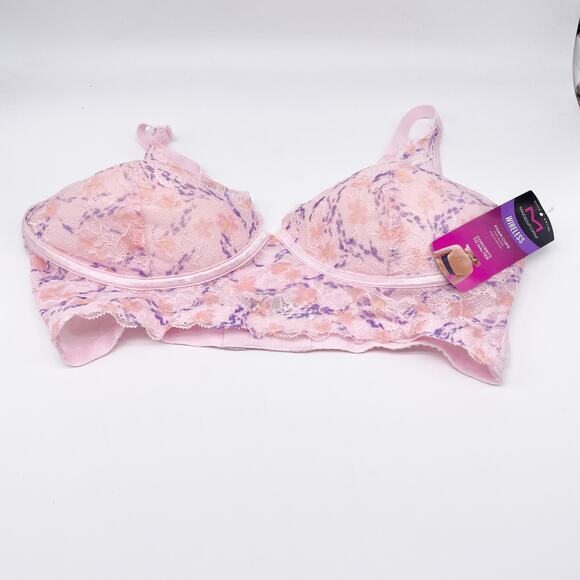 Maidenform Women's Pure Comfort Wire-Free Halter Bralette Daisy Flourish 36C - Picture 2 of 5